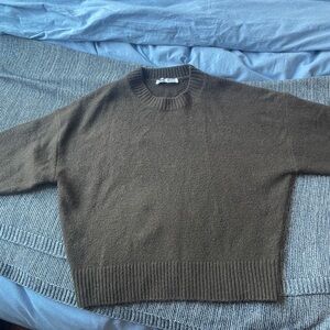 Zara Men's Crewneck Sweater in Rich Brown